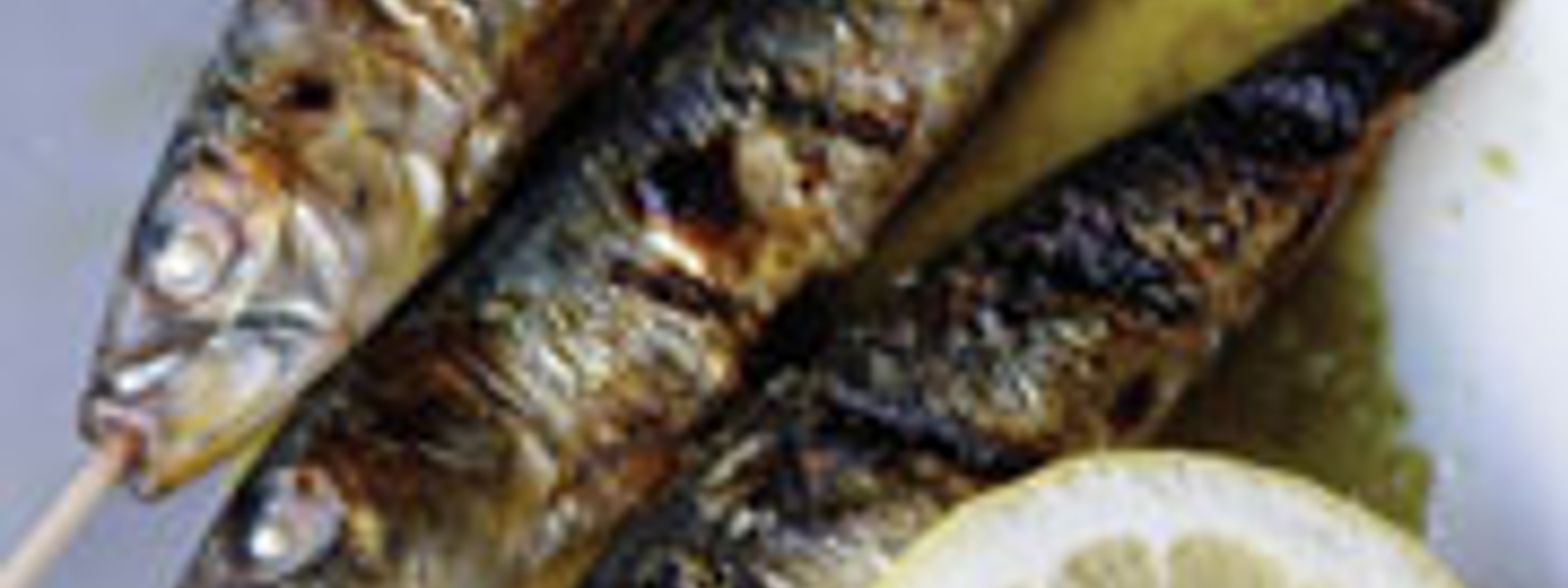 Grilled sardines with lemon oil