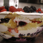 Mixed berry trifle