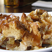 Apple and raisin bread pudding