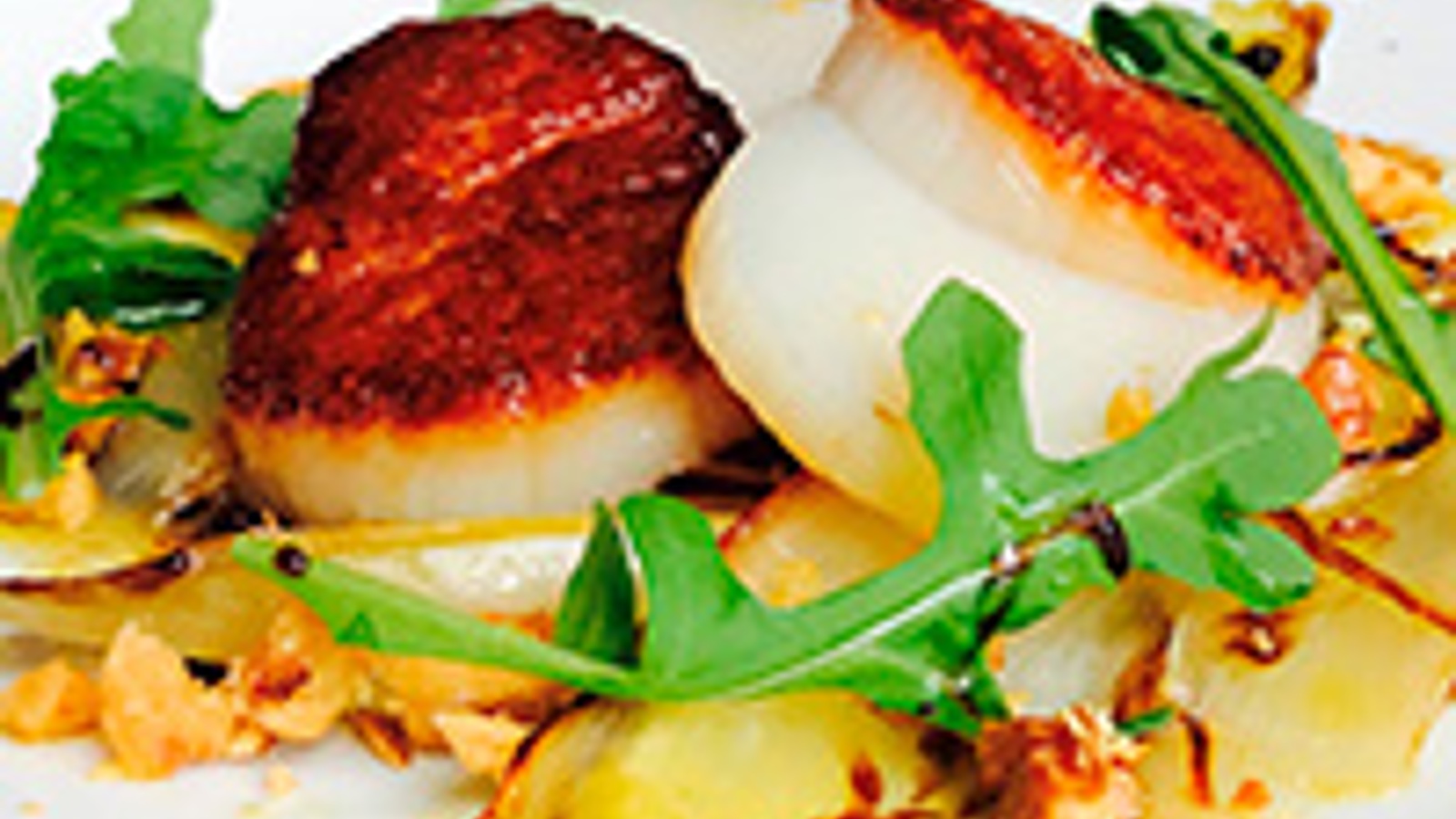 California endive with seared scallops and caper-raisin brown butter