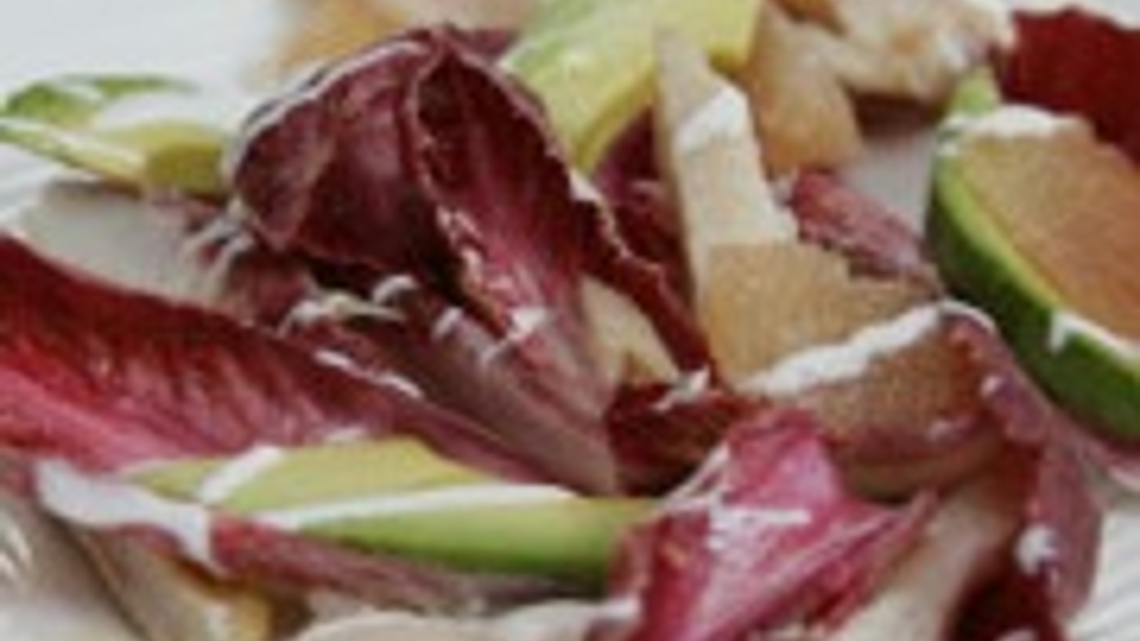 Endive and grapefruit salad with smoked trout