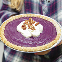 Stokes Purple sweet potato pie with maple whipped cream