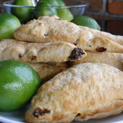 Golden raisin-lime scones