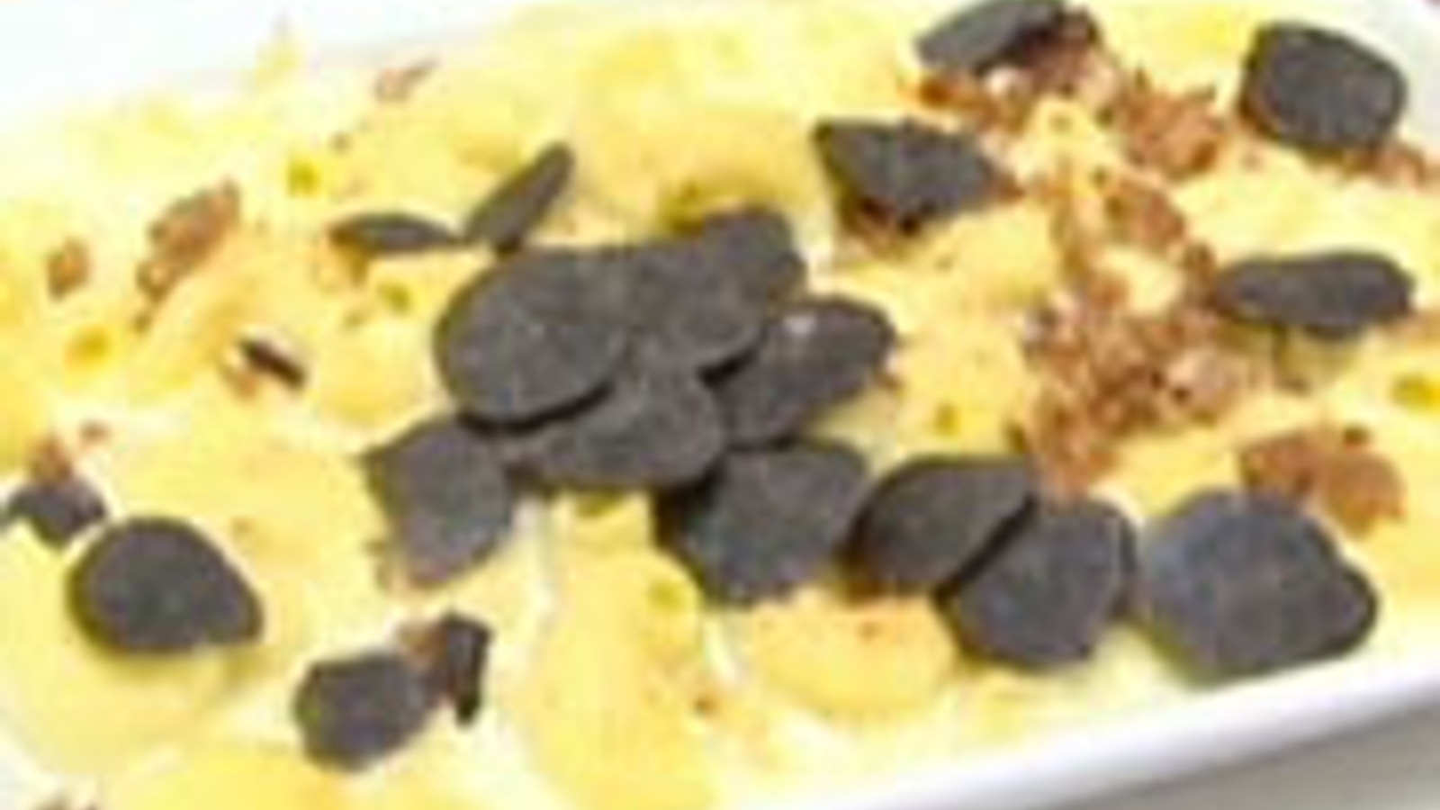 Aged white cheddar and truffle macaroni and cheese