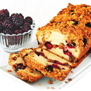 Blackberry walnut streusel quick bread