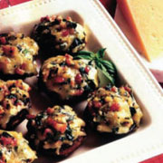 Gouda-stuffed mushrooms