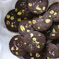 Chocolate pistachio sables