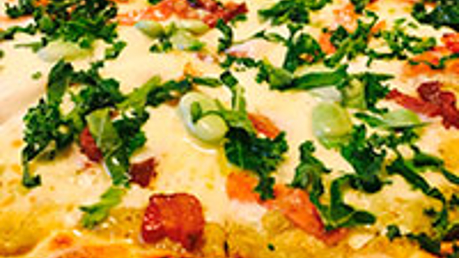 Fava bean pizza