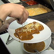 Chicken enchiladas with homemade enchilada sauce