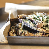 Portobello fries with basil aioli