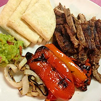 Easy carne asada with grilled vegetables