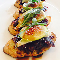 Fig crostini with Point Reyes blue cheese