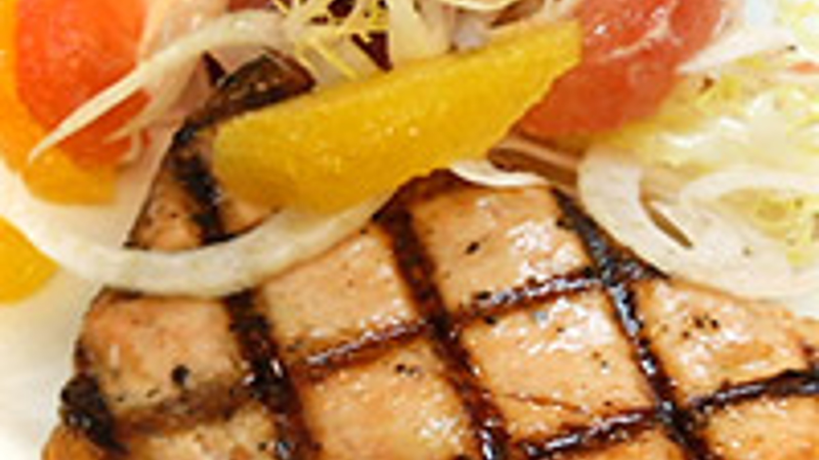 Grilled king salmon with citrus fennel salad