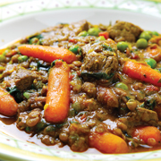 Curried lamb and lentil stew