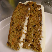 Carrot cake with cream cheese frosting